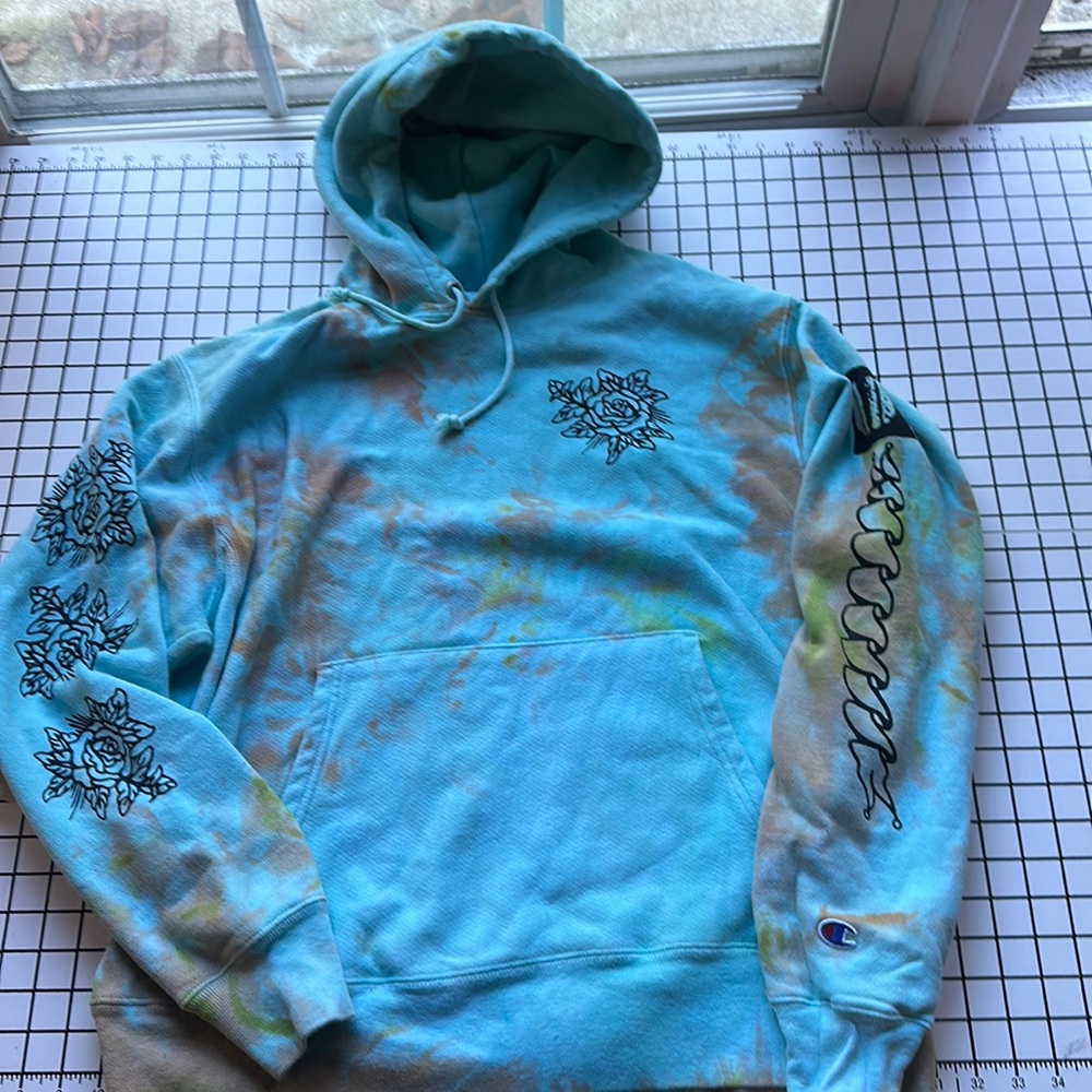 Humbles blue Tye dye hoodie